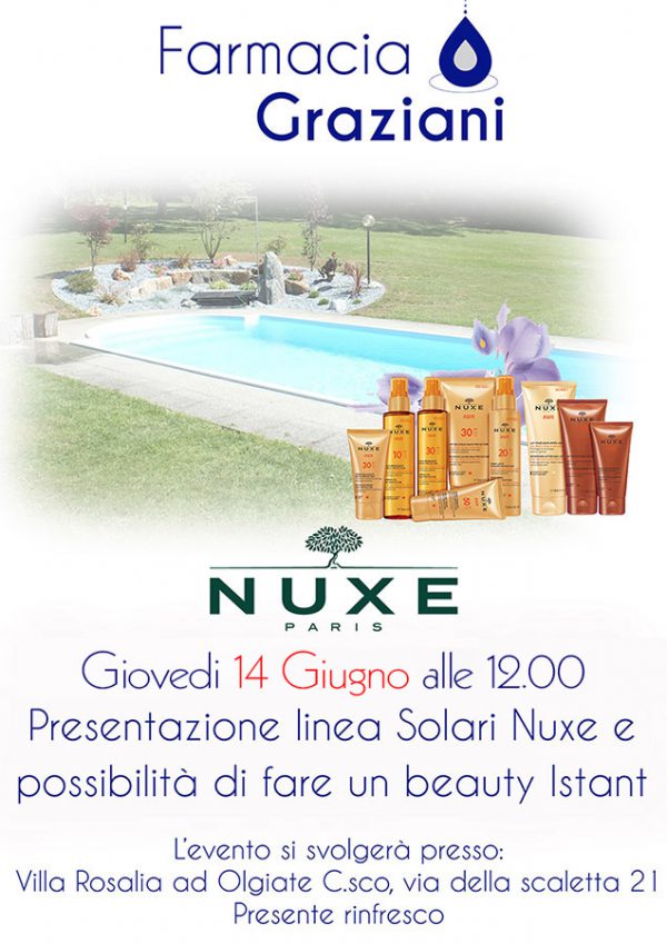 Giovedi 14 giugno evento Nuxa